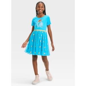Disney Girls The Little Mermaid Ariel TutuDress - Teal Blue Xl New
